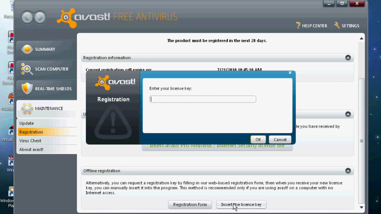 Avast serial key 2038 free download windows 7