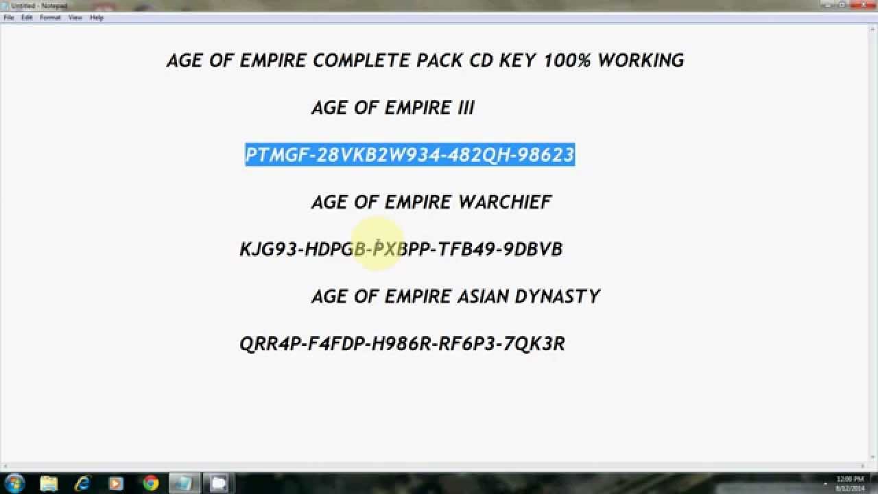Age of empire 2 serial key